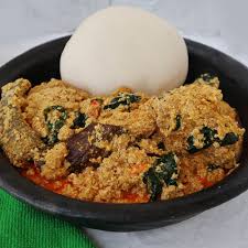 Egusi soup, swallow with Beef 